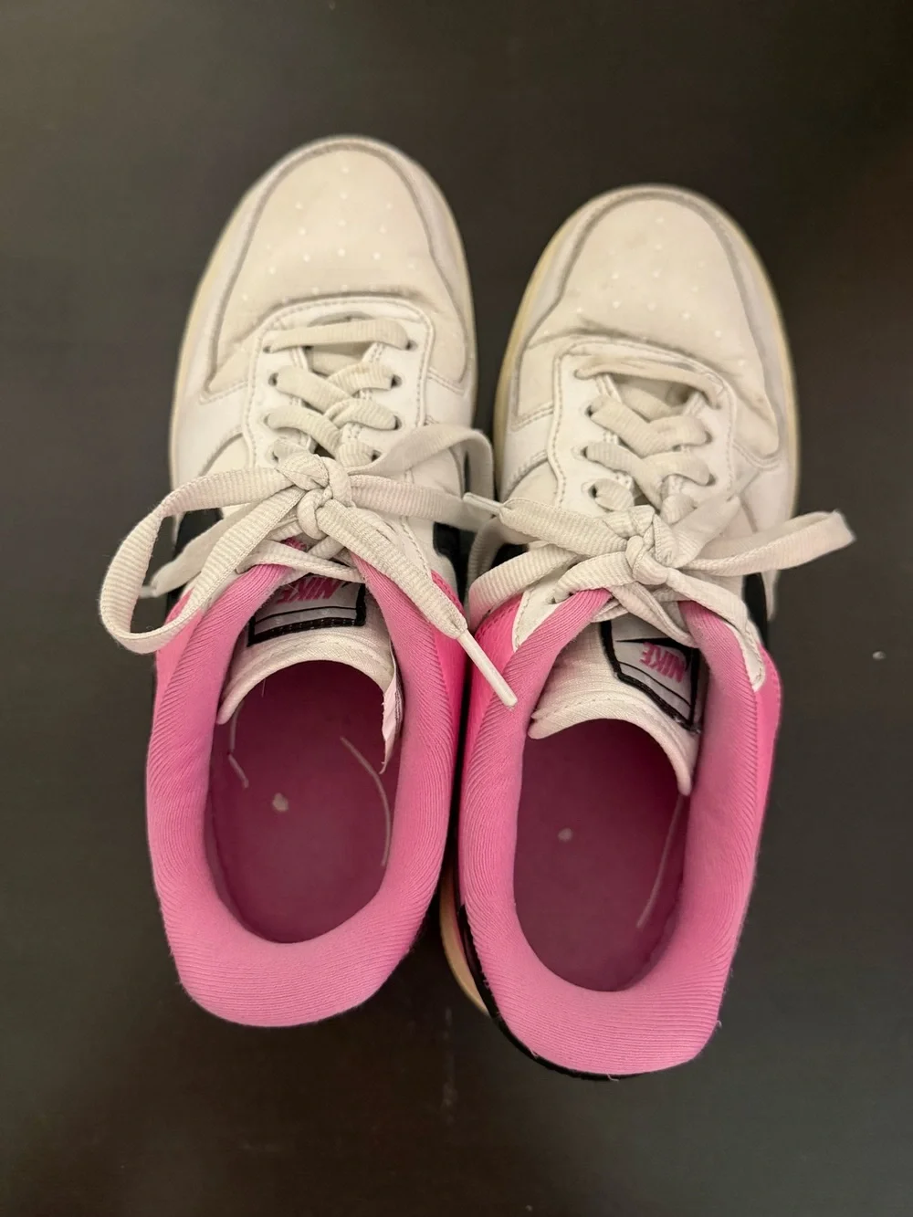 Nike Air Women's Low-Top Sneakers in White, Pink & Black